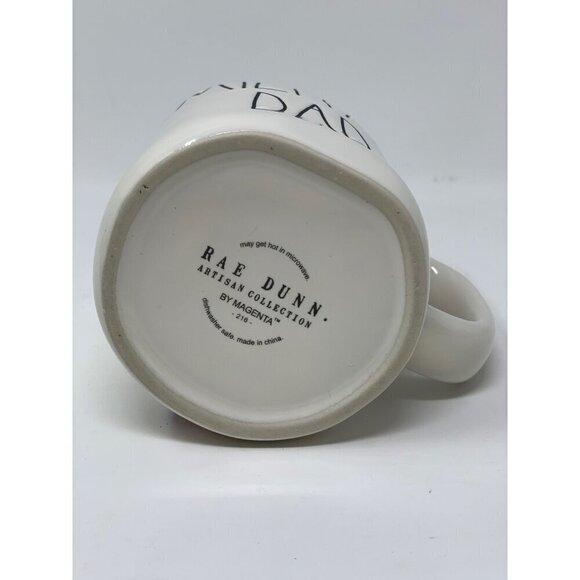 Rae Dunn MILITARY DAD Mug Large Coffee Cup Ceramic Magenta LL Farmhouse Gift Whi - Picture 7 of 8